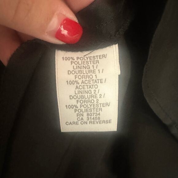 BCBGMAXAZRIA Black Thin Strap Tulle Skirt Satin Cocktail Midi Dress Size 6 Gala - Picture 5 of 7